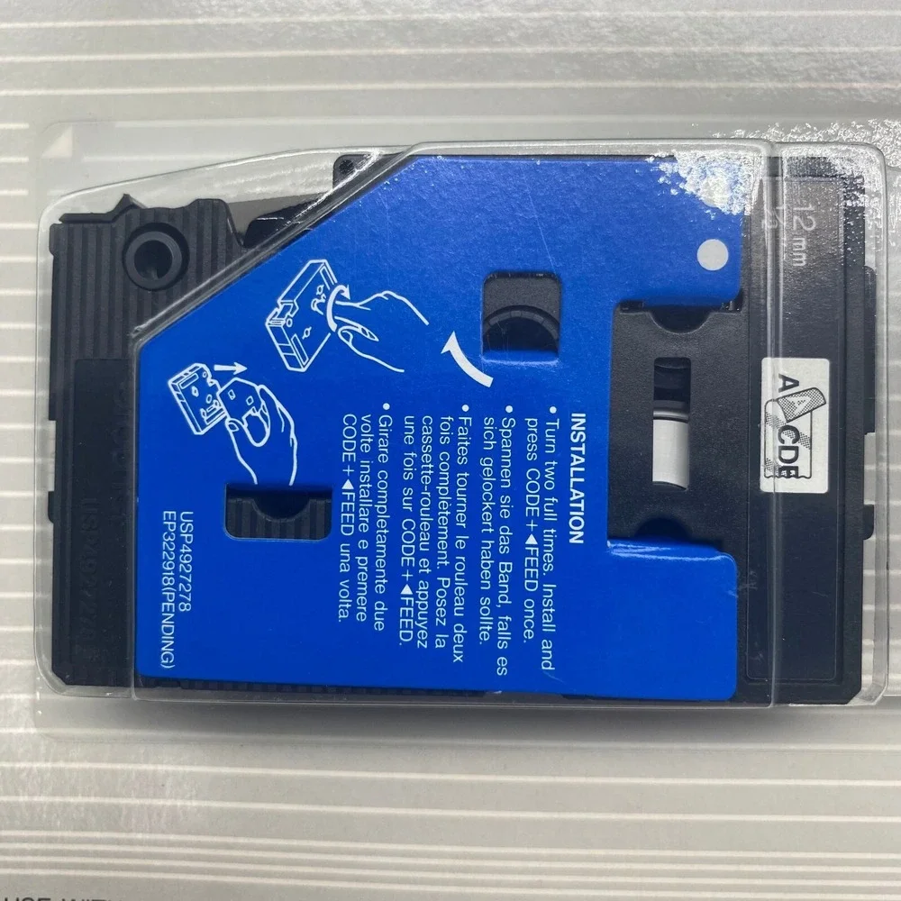 Brother P Touch Black Lettering TC-00 1/2